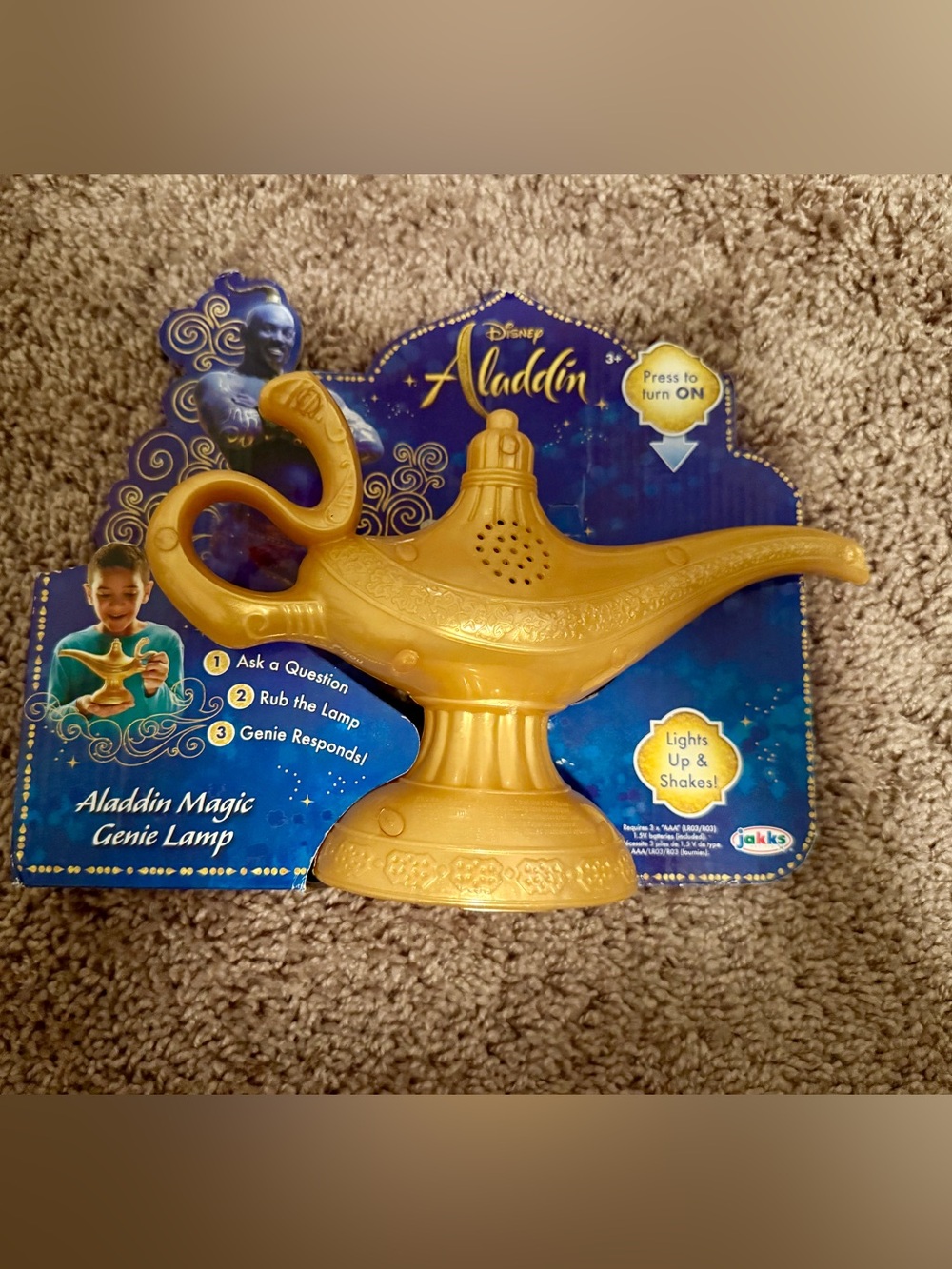 Disney Aladdin Magic Genie Lamp - Gold